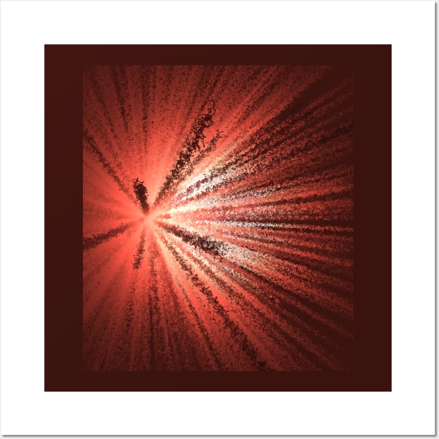 Red star explosion Wall Art by BumbleBambooPrints